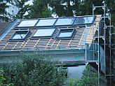 Nachher: Umbauphase Dachdämmung und InDach Solarkollektoren